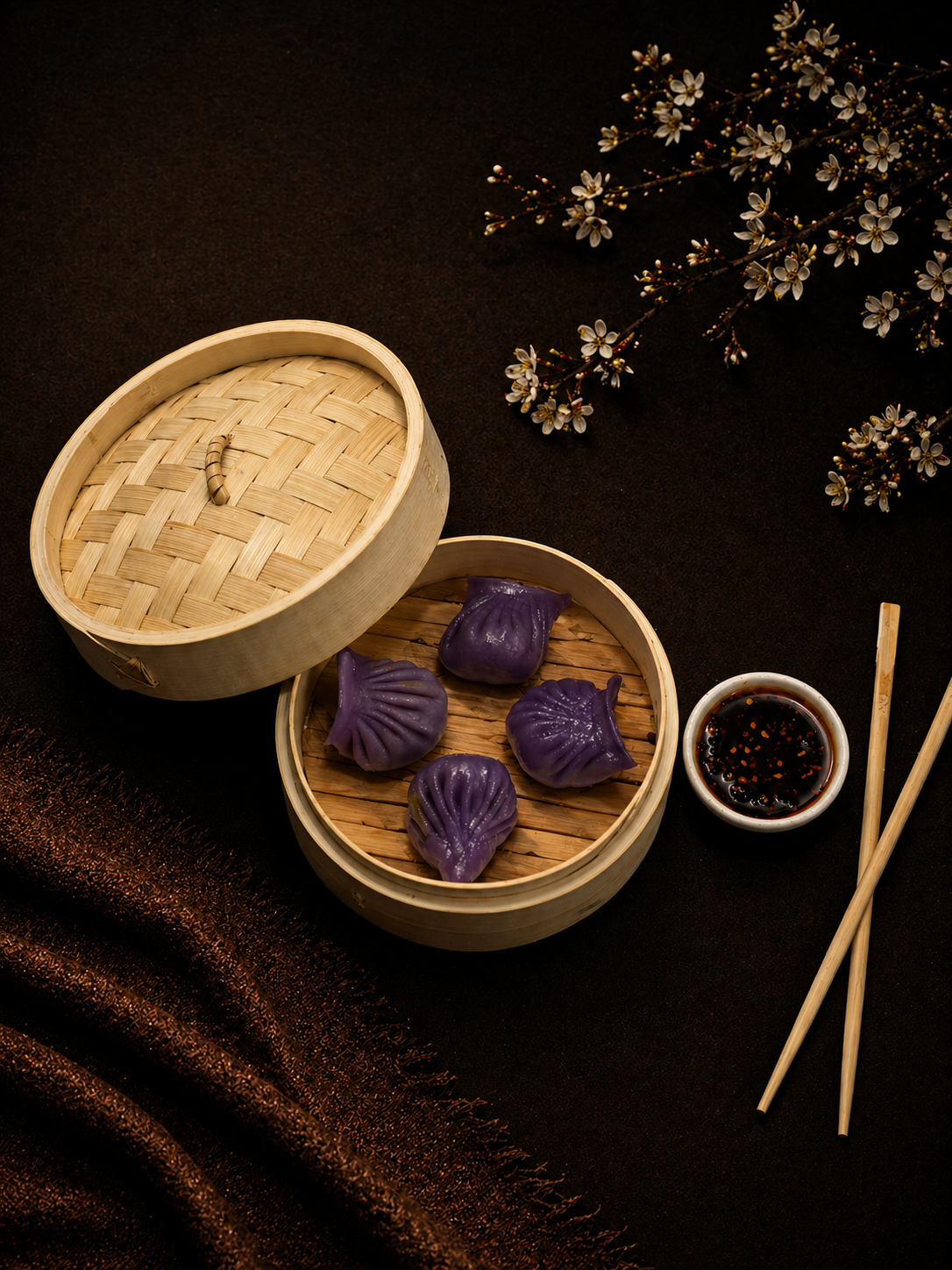 Chicken Hargao in Red Cabbage skin Dimsum - 8pcs