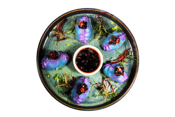 Spicy Hargao Dimsum In Red Cabbage Skin-10pcs